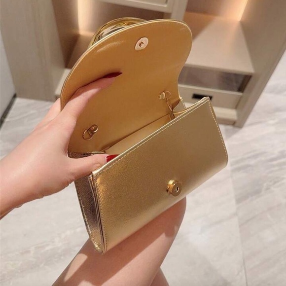 Sophisticated Clutch Gold Accent